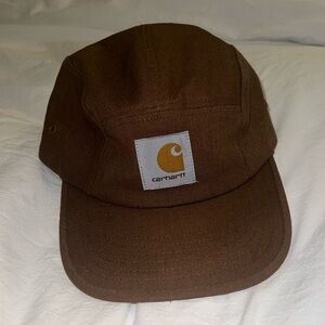 Carhartt canvas skater hat in brown.